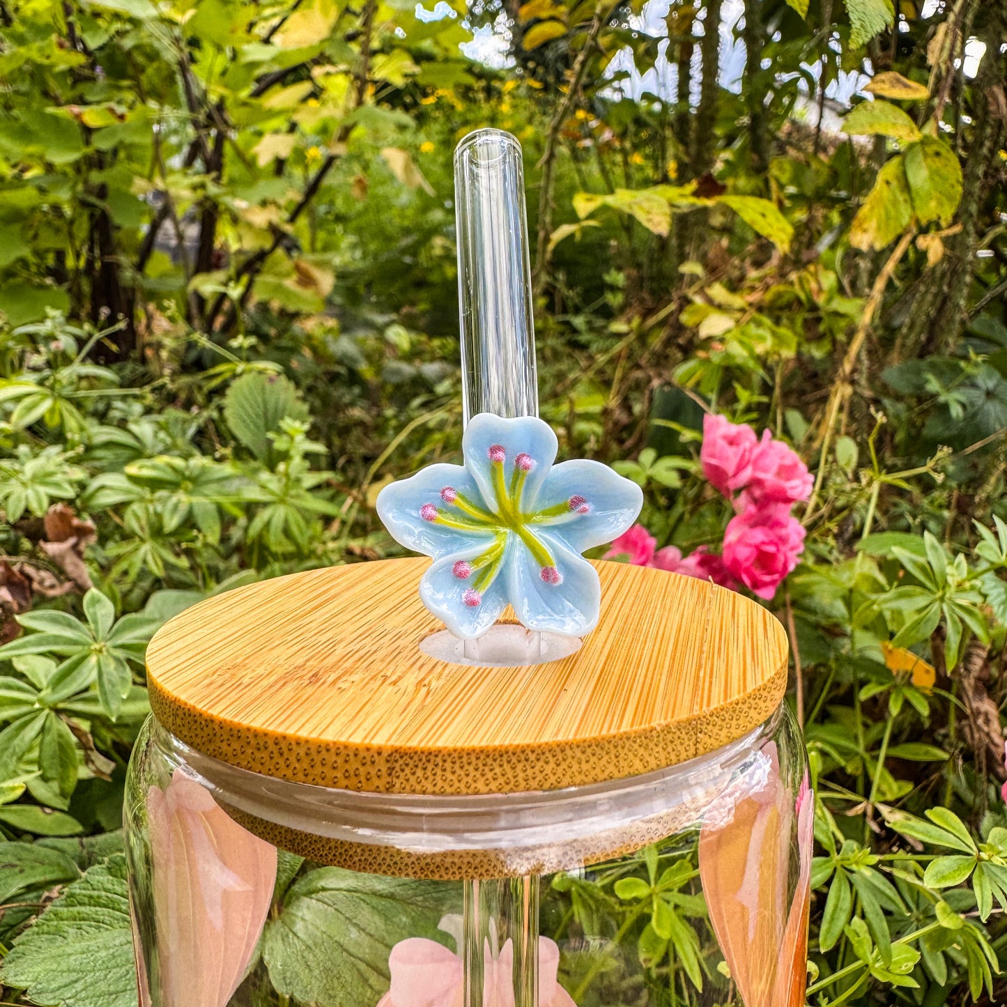 Glasstrohhalm - Bunte Blumen 🌺