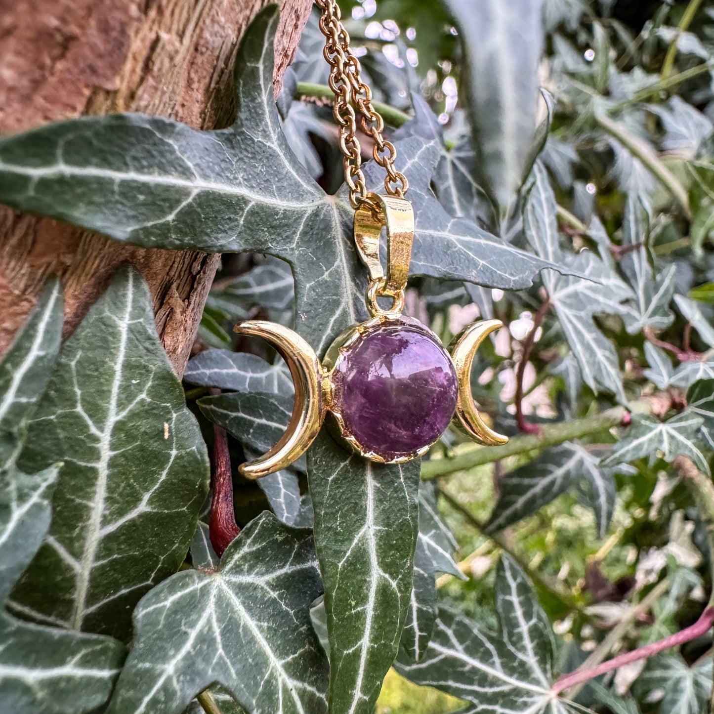 Amulett der Mondgeborenen mit natürlichem Amethyst 💜✨