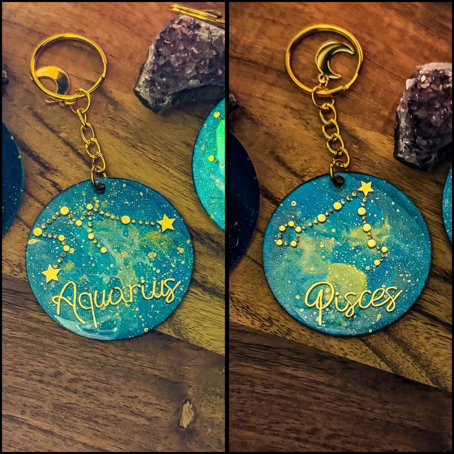 Sternzeichen-Schlüsselanhänger - Handgemachte Unikate mit Sternbildern 🌙