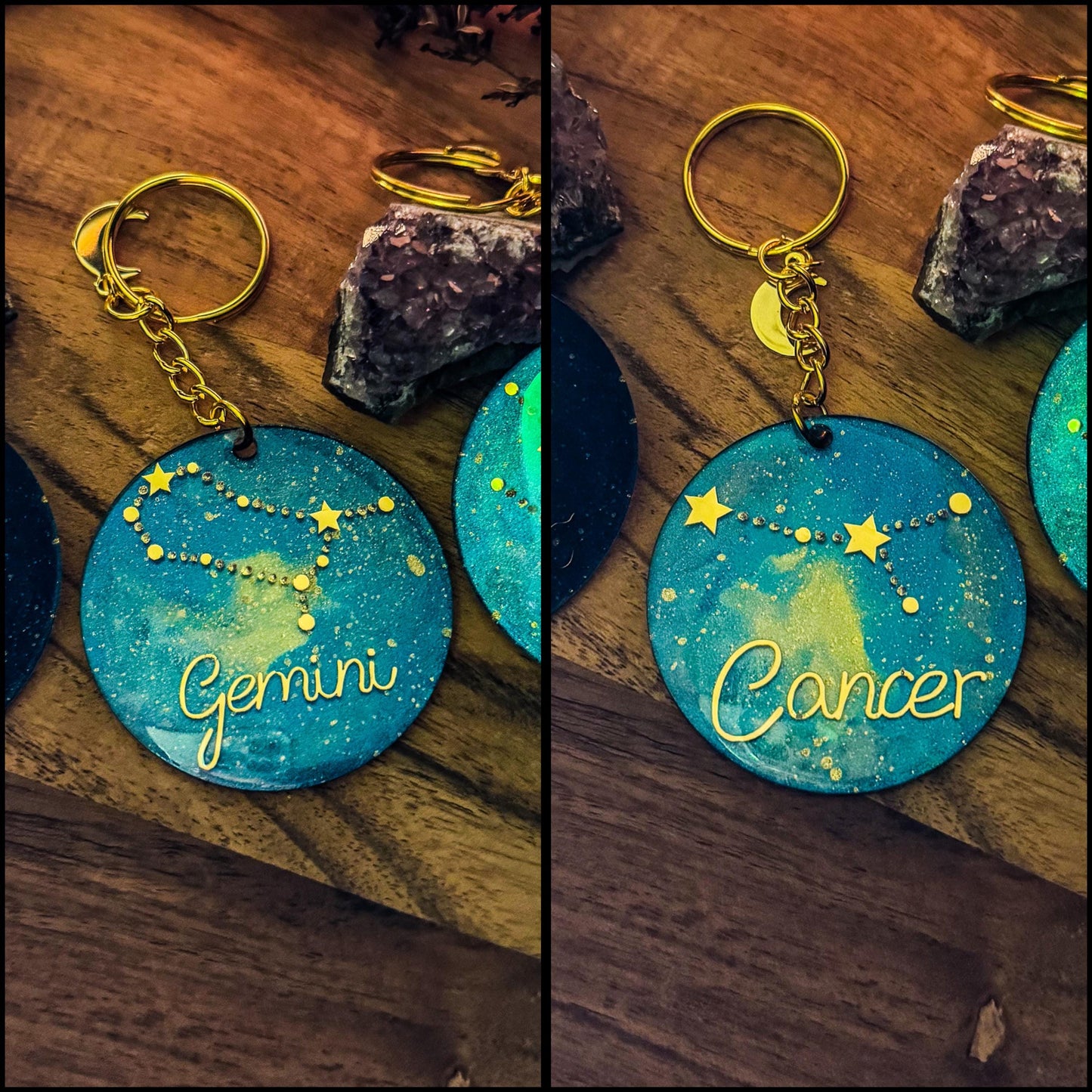 Sternzeichen-Schlüsselanhänger - Handgemachte Unikate mit Sternbildern 🌙