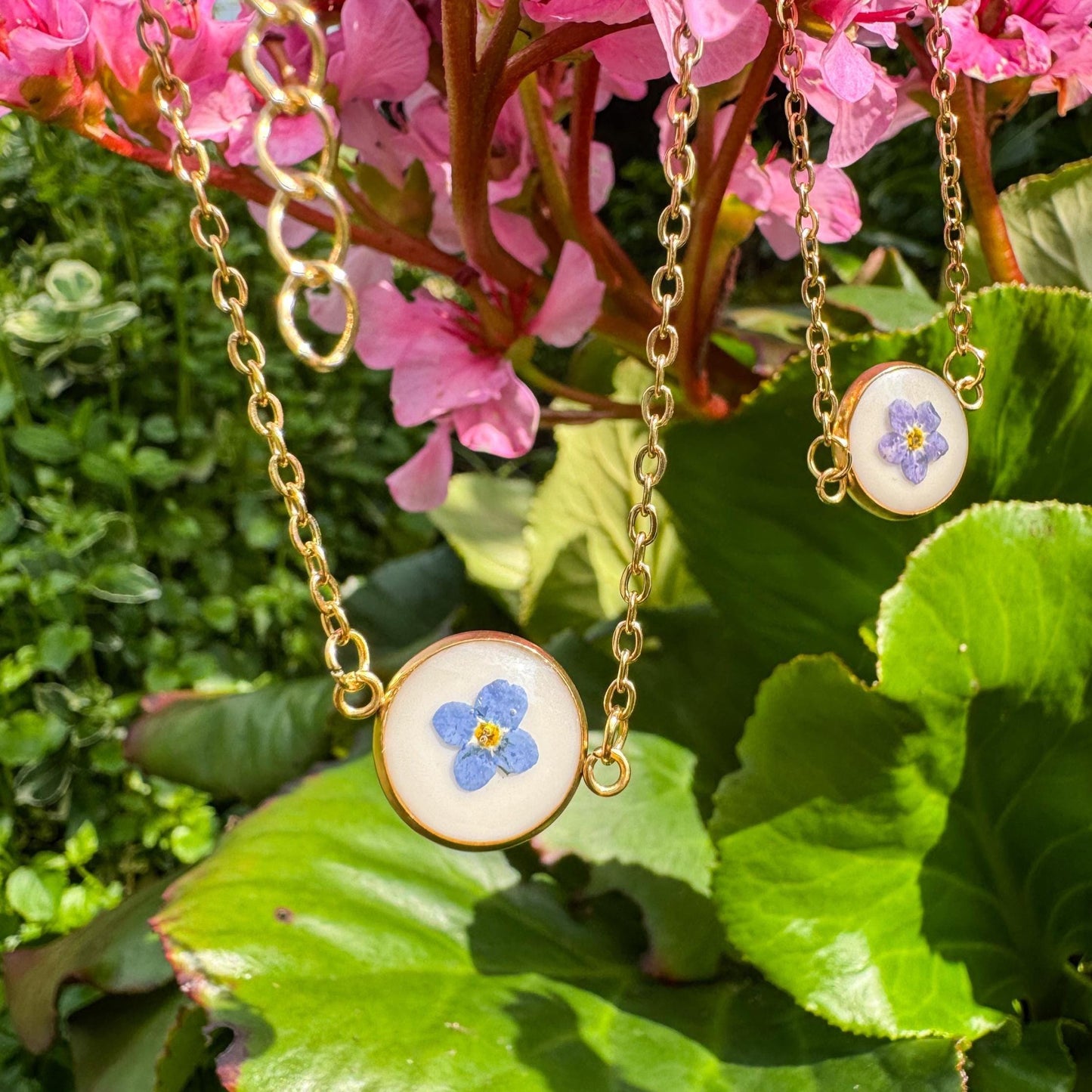 Vergissmeinnicht-Armband - Zartes Schmuckstück mit echter Blüte 🌺