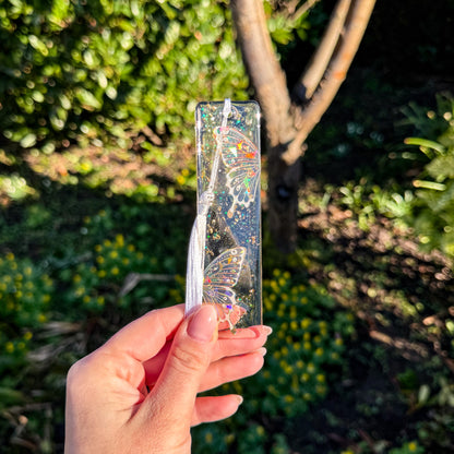 Lesezeichen Frühlingserwachen - weiße Schmetterlinge aus Elvaryl 🤍🦋