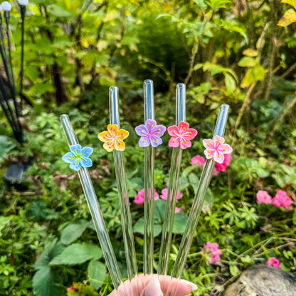 Glasstrohhalm - Bunte Blumen 🌺