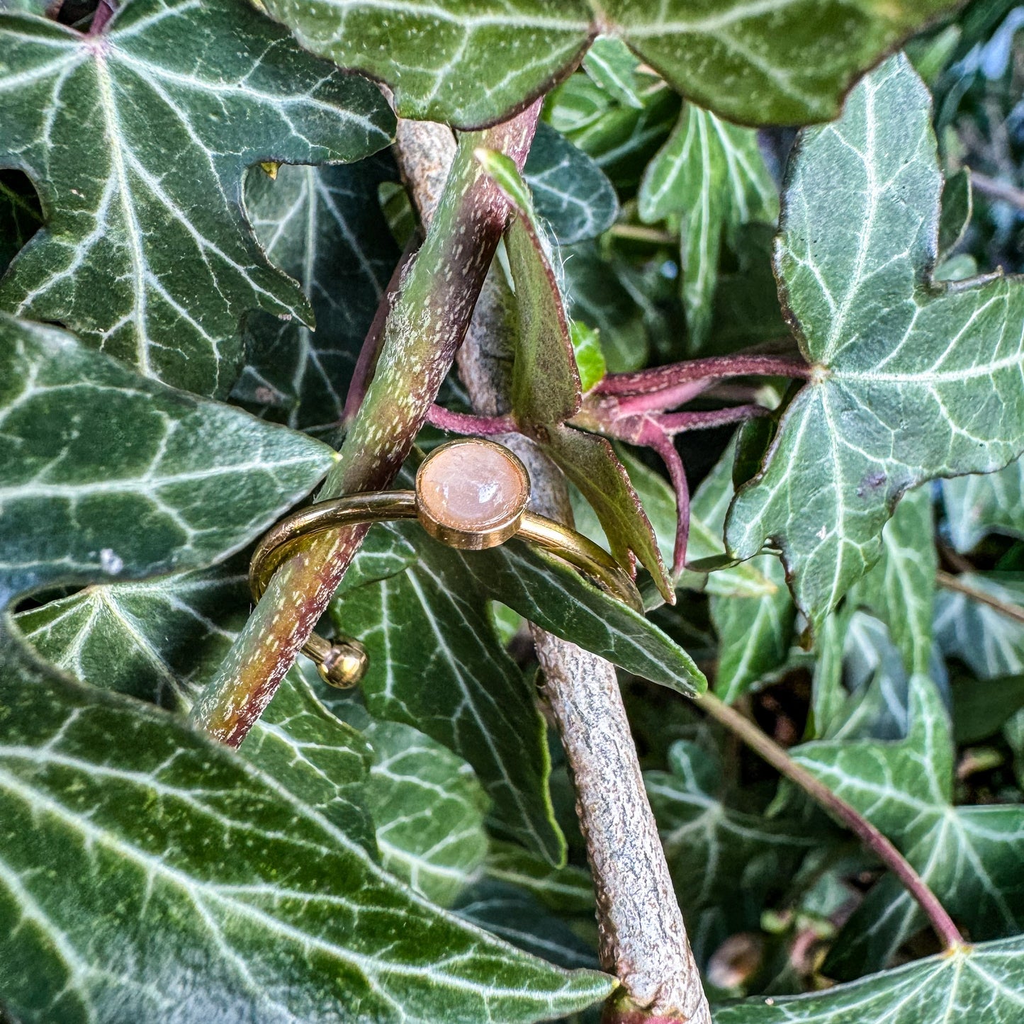 Ring mit natürlichem Rosenquarz 🩷✨