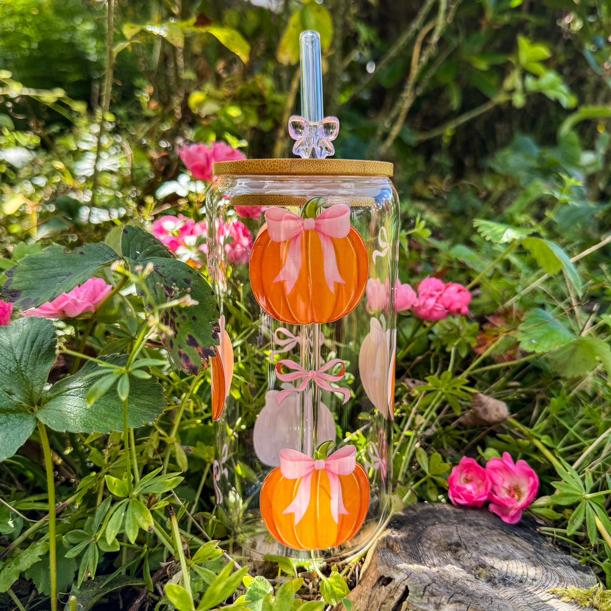 Trinkglas "Herbstzauber" - Kürbisglück (2 Varianten) 🎃🎀