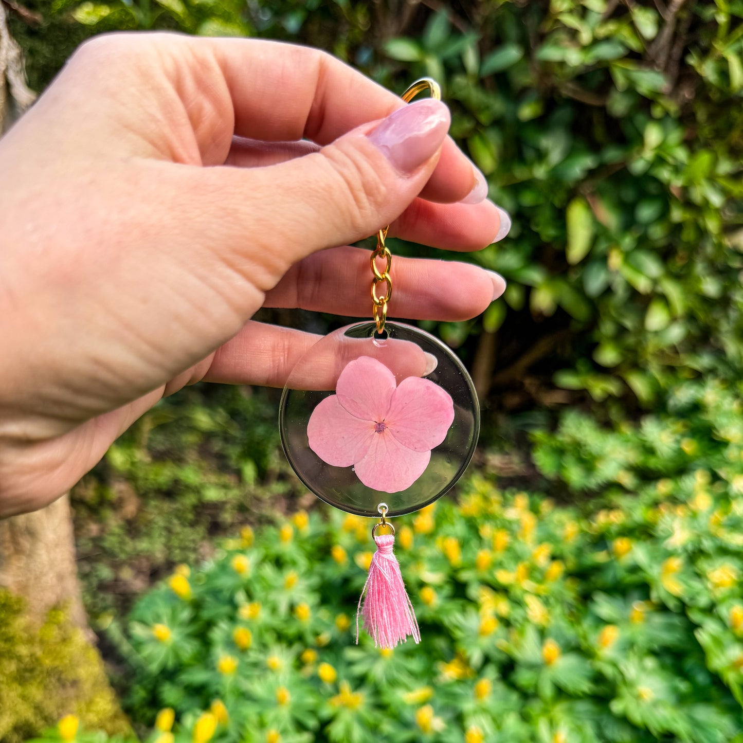 Blütenmagie Anhänger - Momente der Natur (Hortensie - rosa) 🌸✨