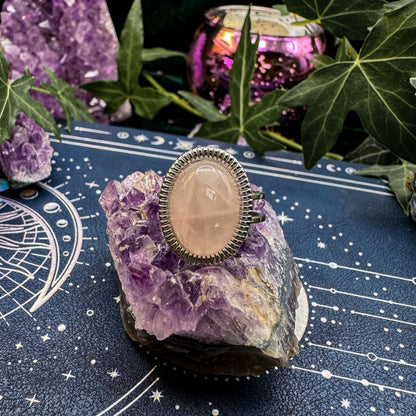 Ring des Herzens mit natürlichem Rosenquarz 🩷✨