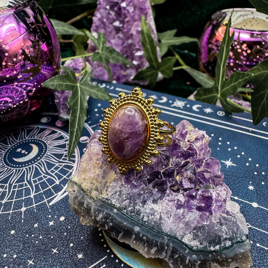 Ring der Klarheit mit natürlichem Amethyst 💜✨