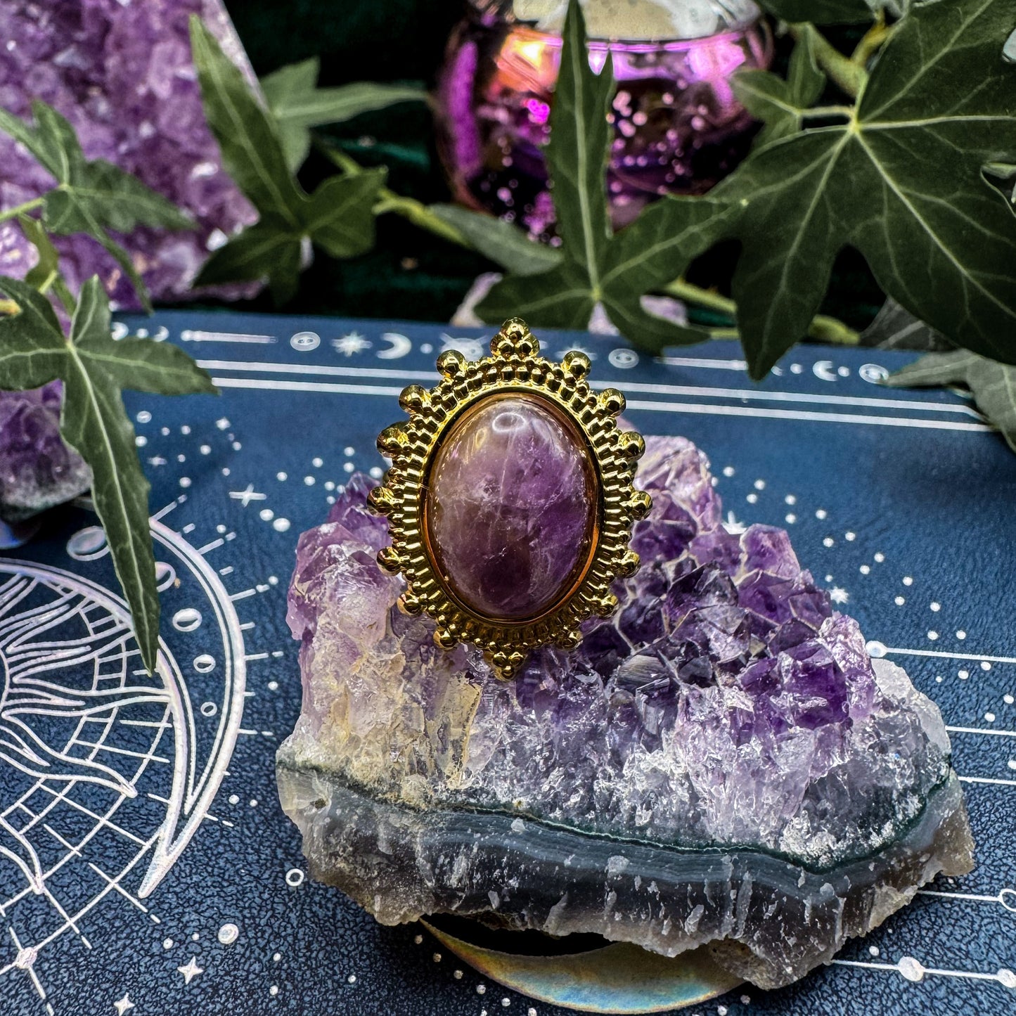 Ring der Klarheit mit natürlichem Amethyst 💜✨