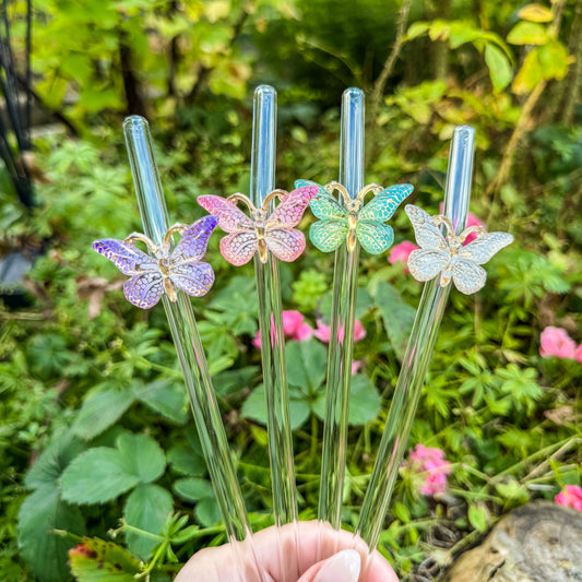 Glasstrohhalm - Magische Schmetterlinge 🦋✨