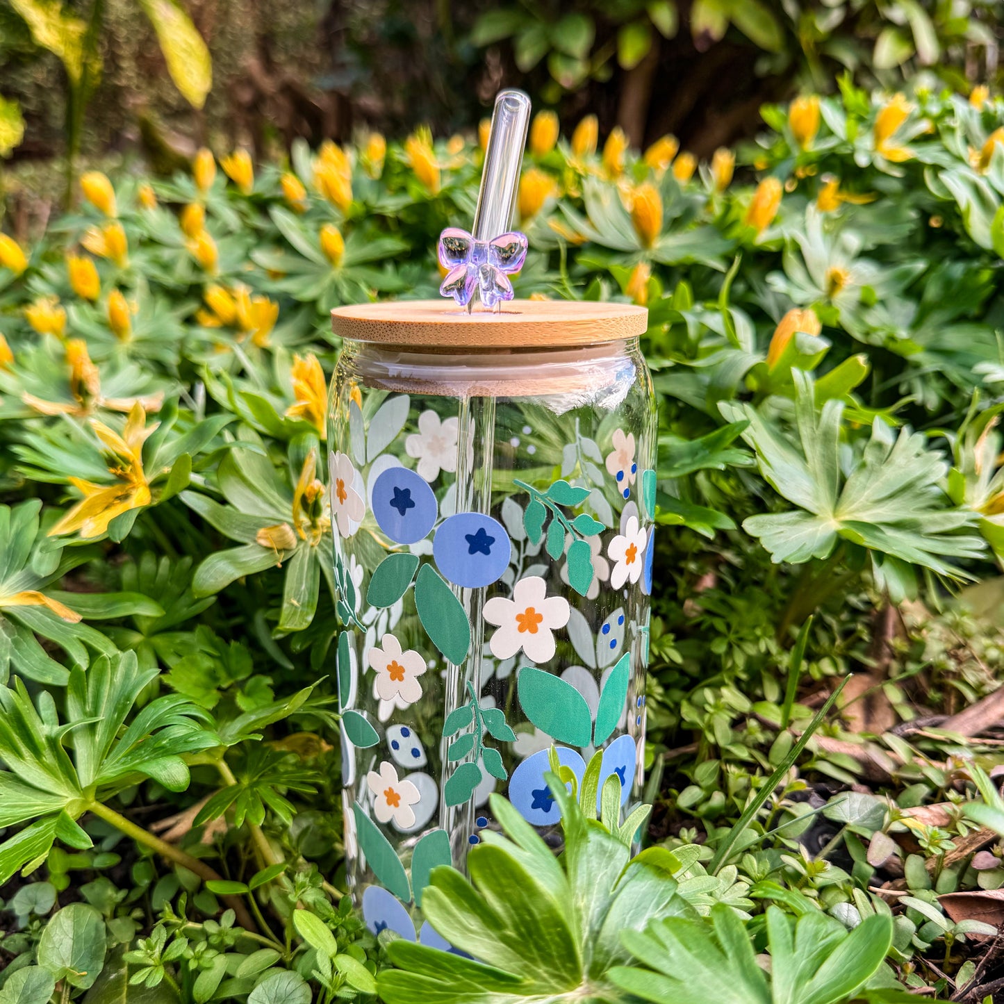 Trinkglas Blaubeerzauber - ein kleines Stück Waldzauber 🫐🌼