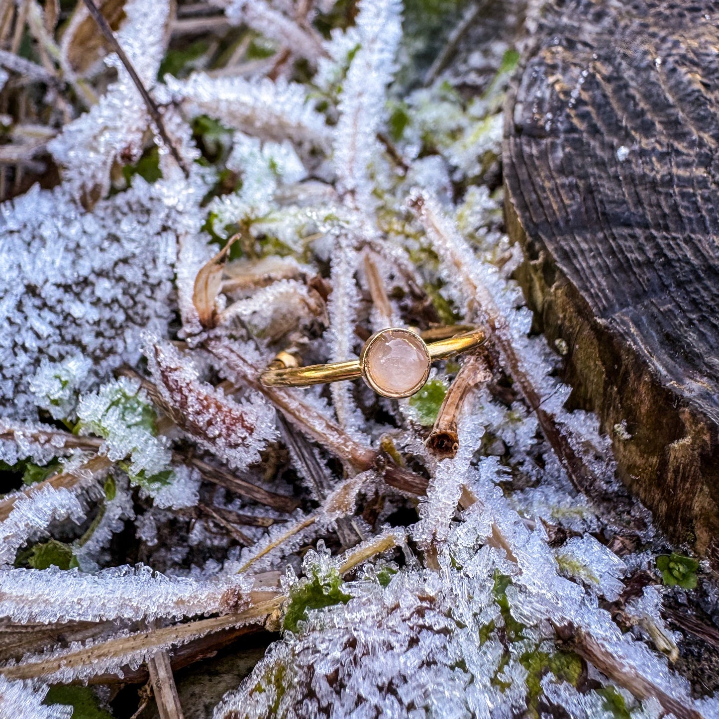 Ring mit natürlichem Rosenquarz 🩷✨