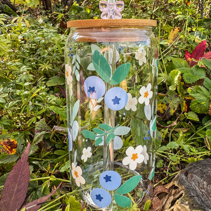 Trinkglas mit Winterblaubeeren - für einen Hauch Naturmagie 🫐🌼