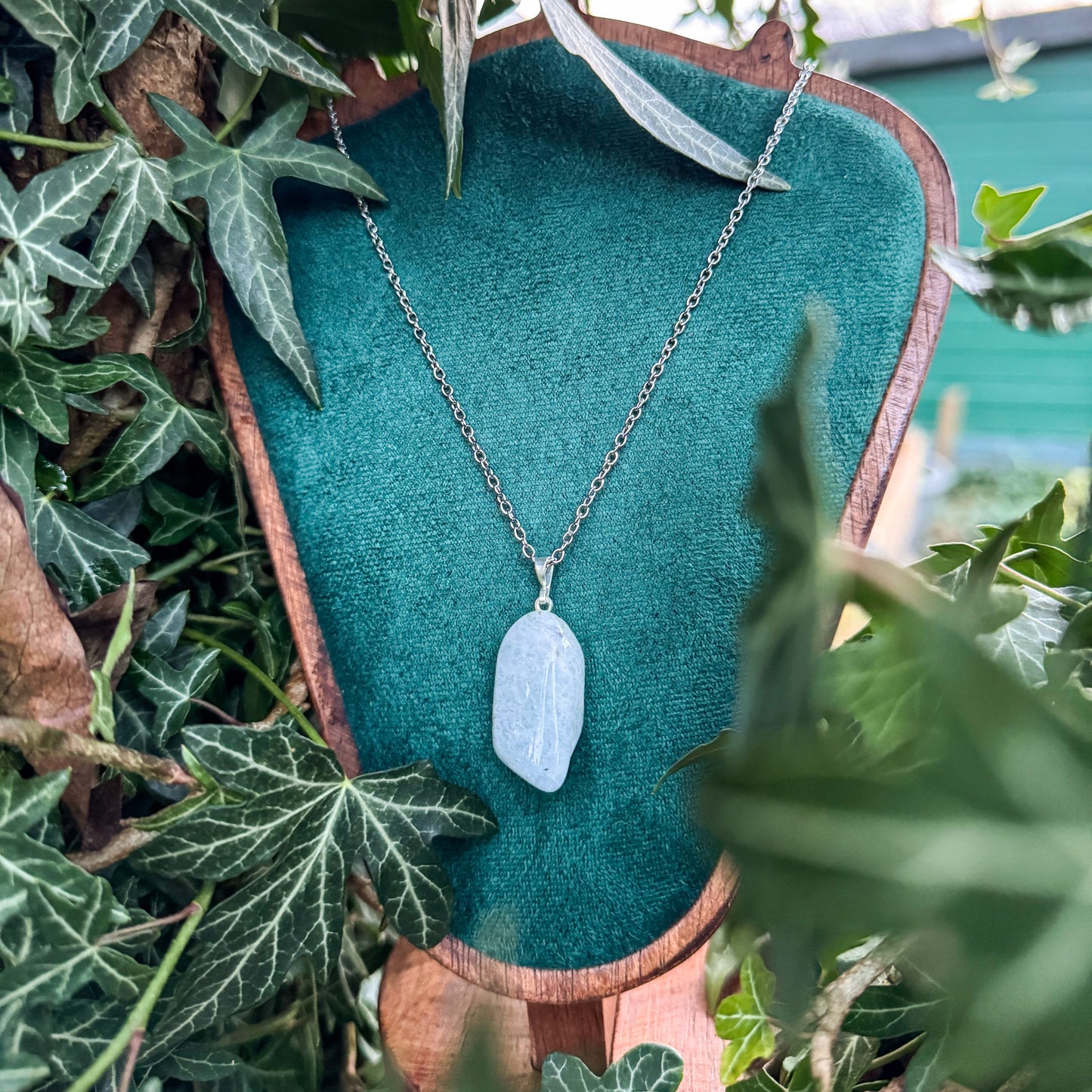 Talisman der Mondkraft mit natürlichem Regenbogen Mondstein (weißer Labradorit) 🤍✨