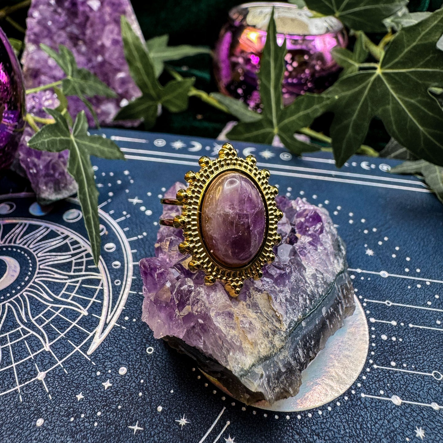 Ring der Klarheit mit natürlichem Amethyst 💜✨