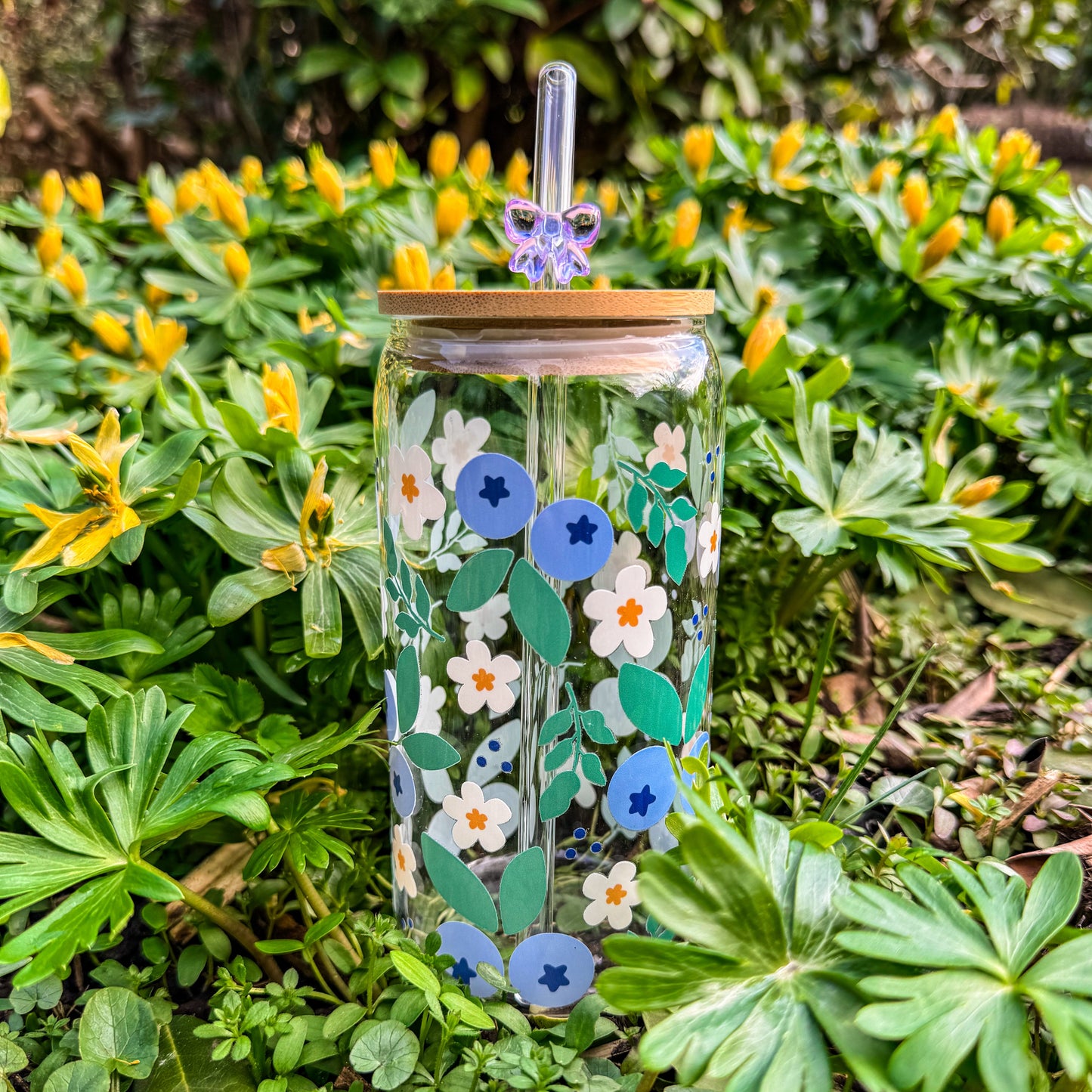 Trinkglas Blaubeerzauber - ein kleines Stück Waldzauber 🫐🌼