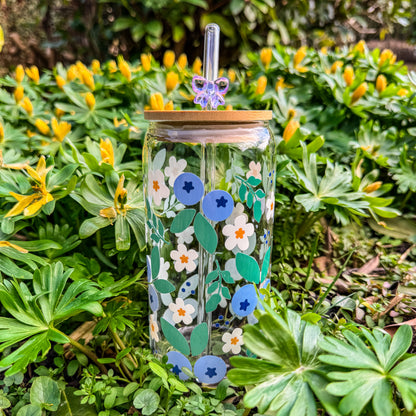 Trinkglas Blaubeerzauber - ein kleines Stück Waldzauber 🫐🌼