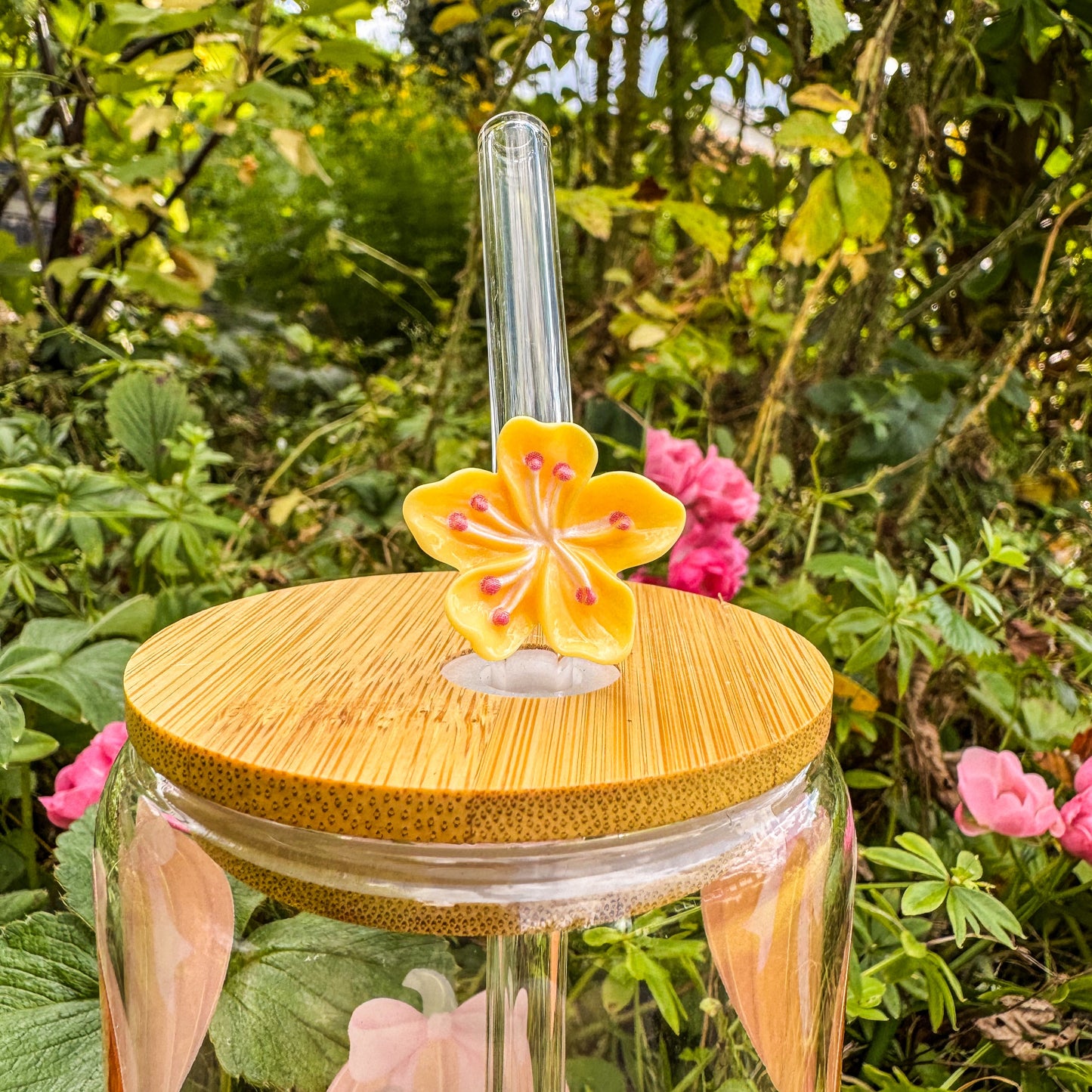 Glasstrohhalm - Bunte Blumen 🌺