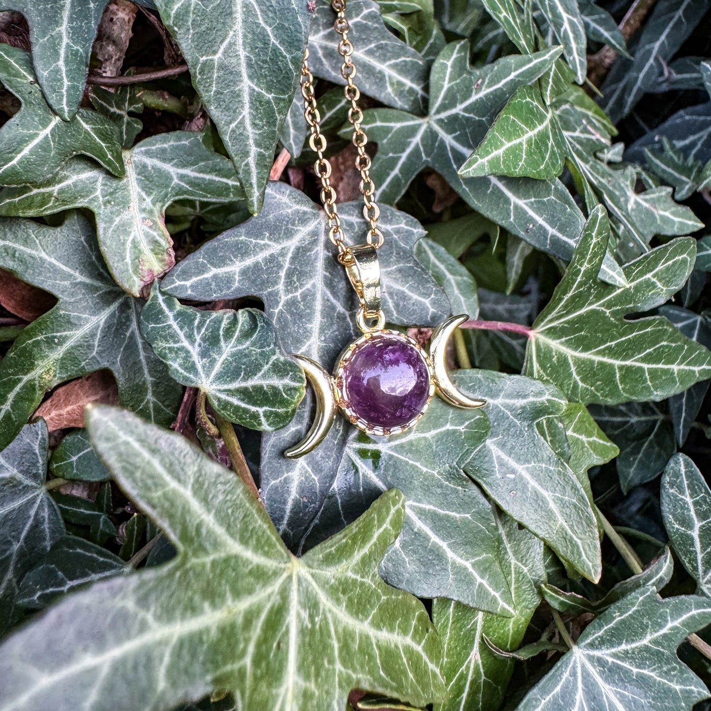 Amulett der Mondgeborenen mit natürlichem Amethyst 💜✨