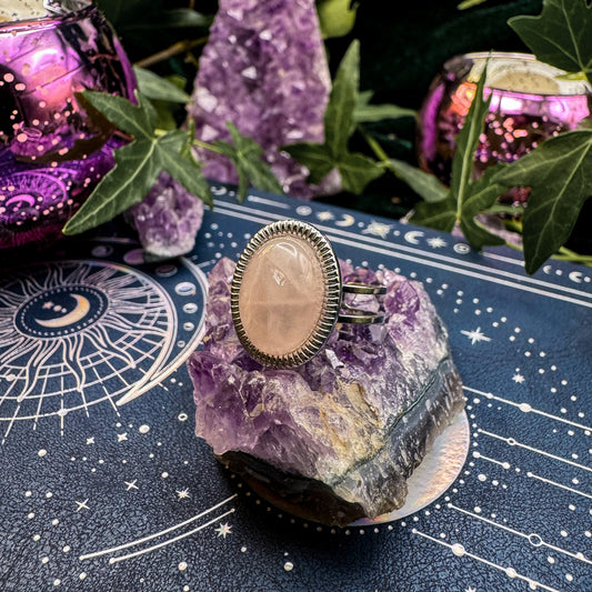 Ring des Herzens mit natürlichem Rosenquarz 🩷✨