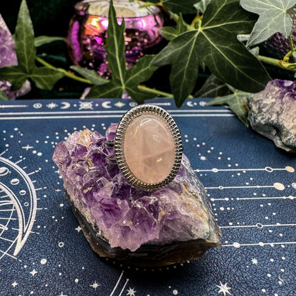 Ring des Herzens mit natürlichem Rosenquarz 🩷✨