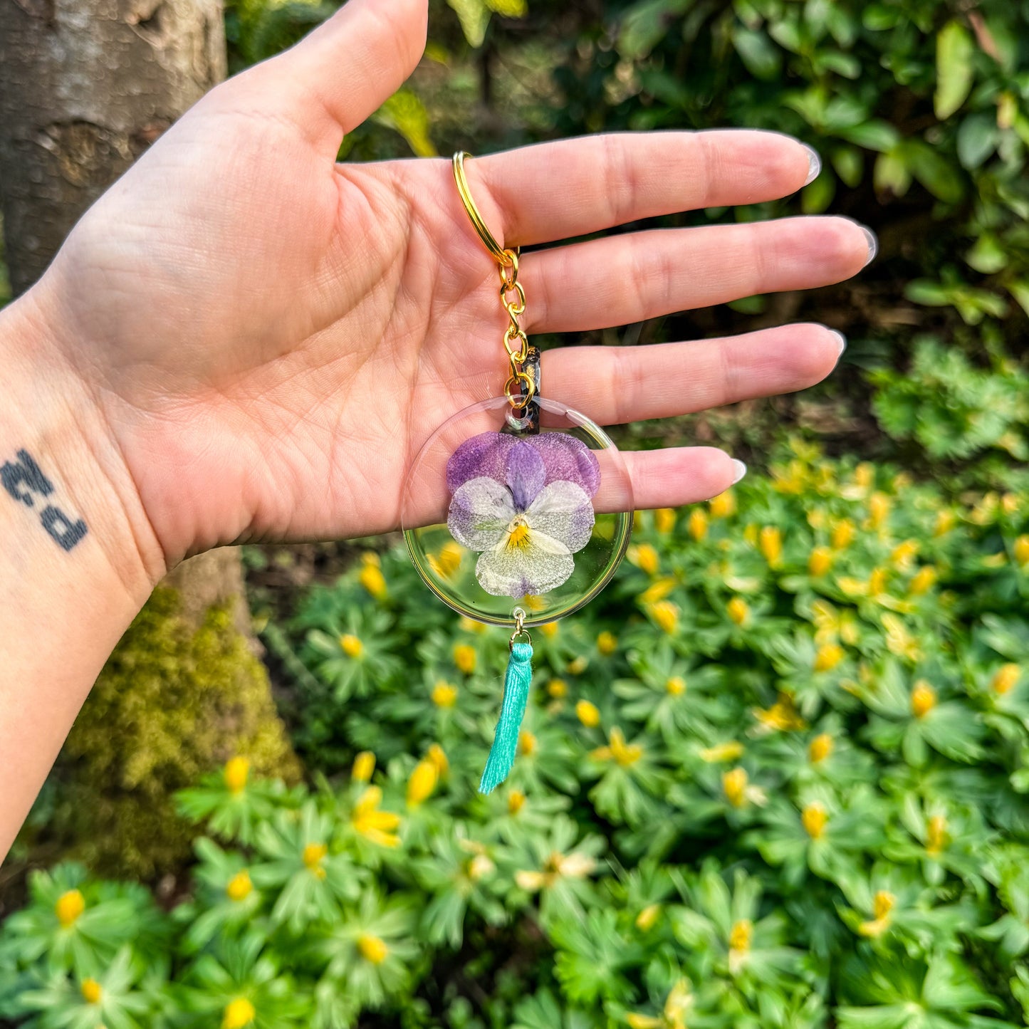 Blütenmagie Anhänger - Momente der Natur (Stiefmütterchen) 🌸✨