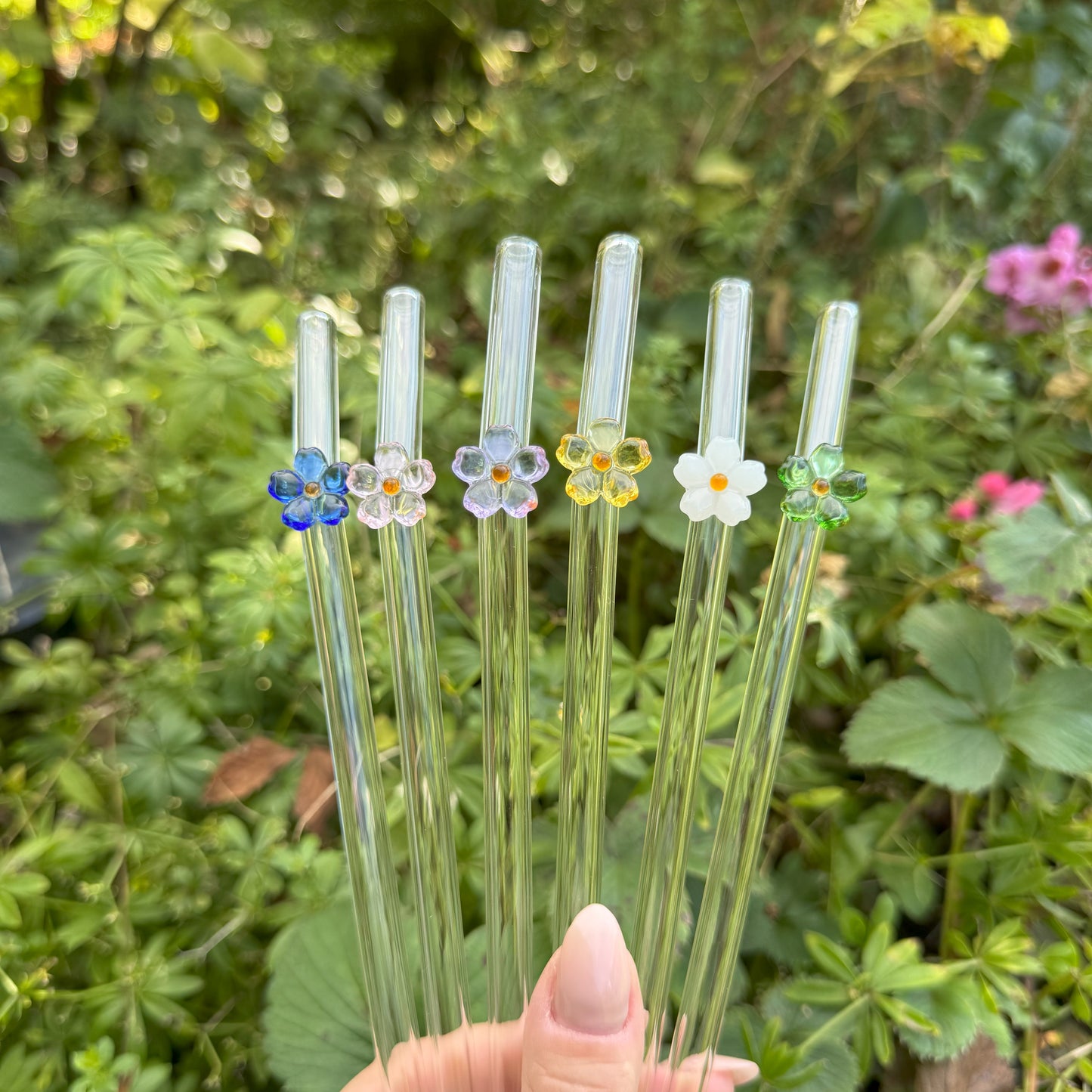 Glasstrohhalm - Süße Blümchen 🌺✨