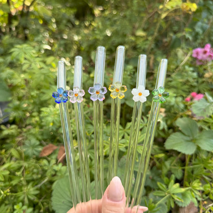 Glasstrohhalm - Süße Blümchen 🌺✨