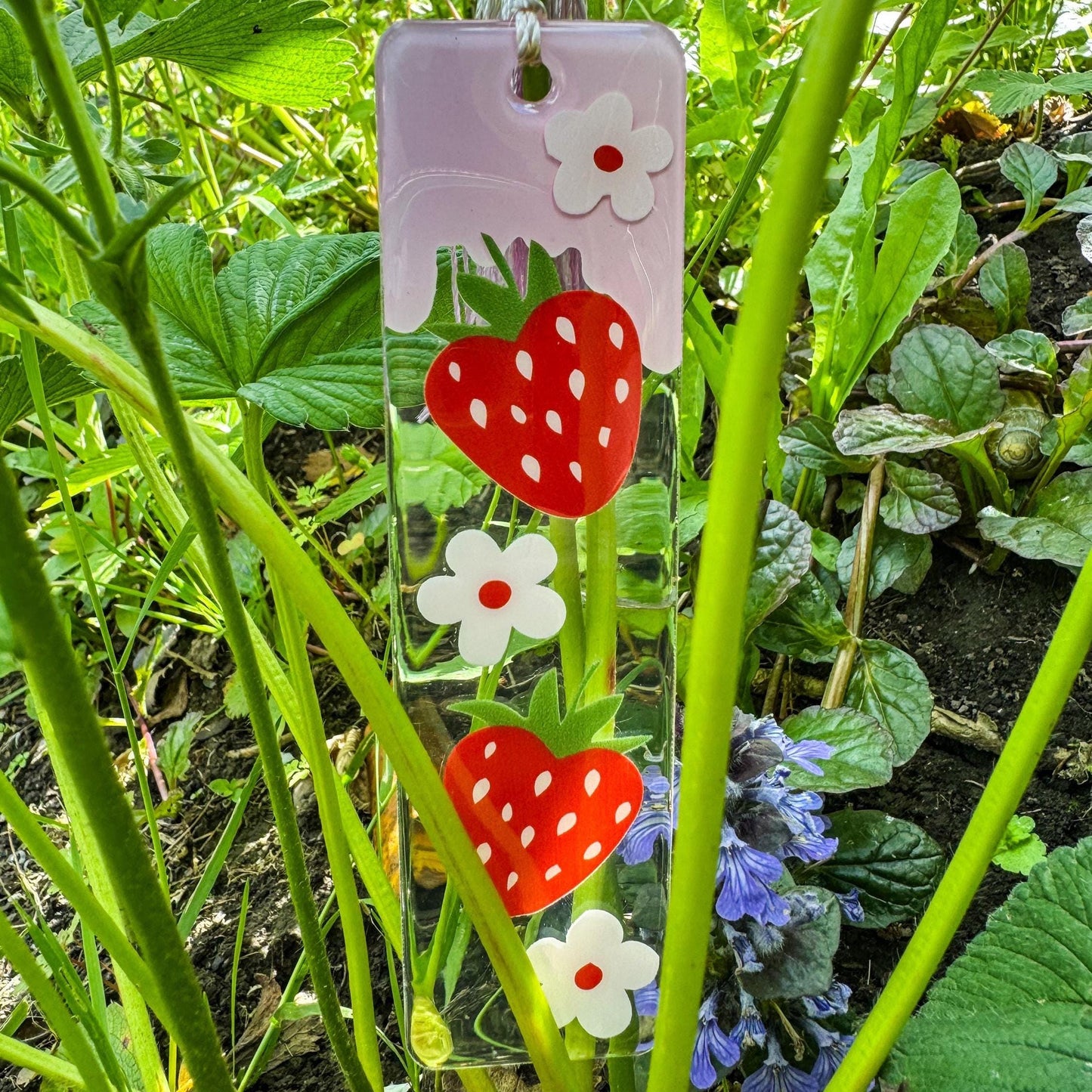 Lesezeichen Erdbeertraum - Süß, verspielt und handgemacht🍓🌸