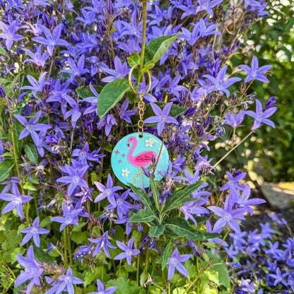 Schlüsselanhänger Flamingo Paradise - Sommerlich, fröhlich und handgemacht 🦩