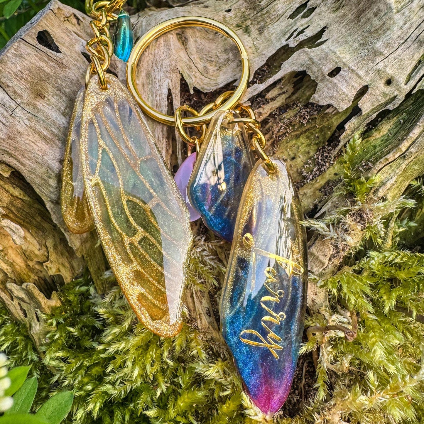 Feenflügel-Schlüsselanhänger - Ein Hauch Magie für deinen Alltag 🧚✨ Personalisierbar ✨
