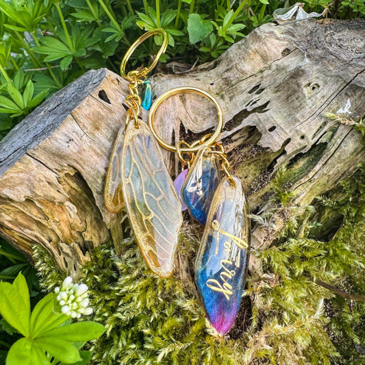 Feenflügel-Schlüsselanhänger - Ein Hauch Magie für deinen Alltag 🧚✨ Personalisierbar ✨