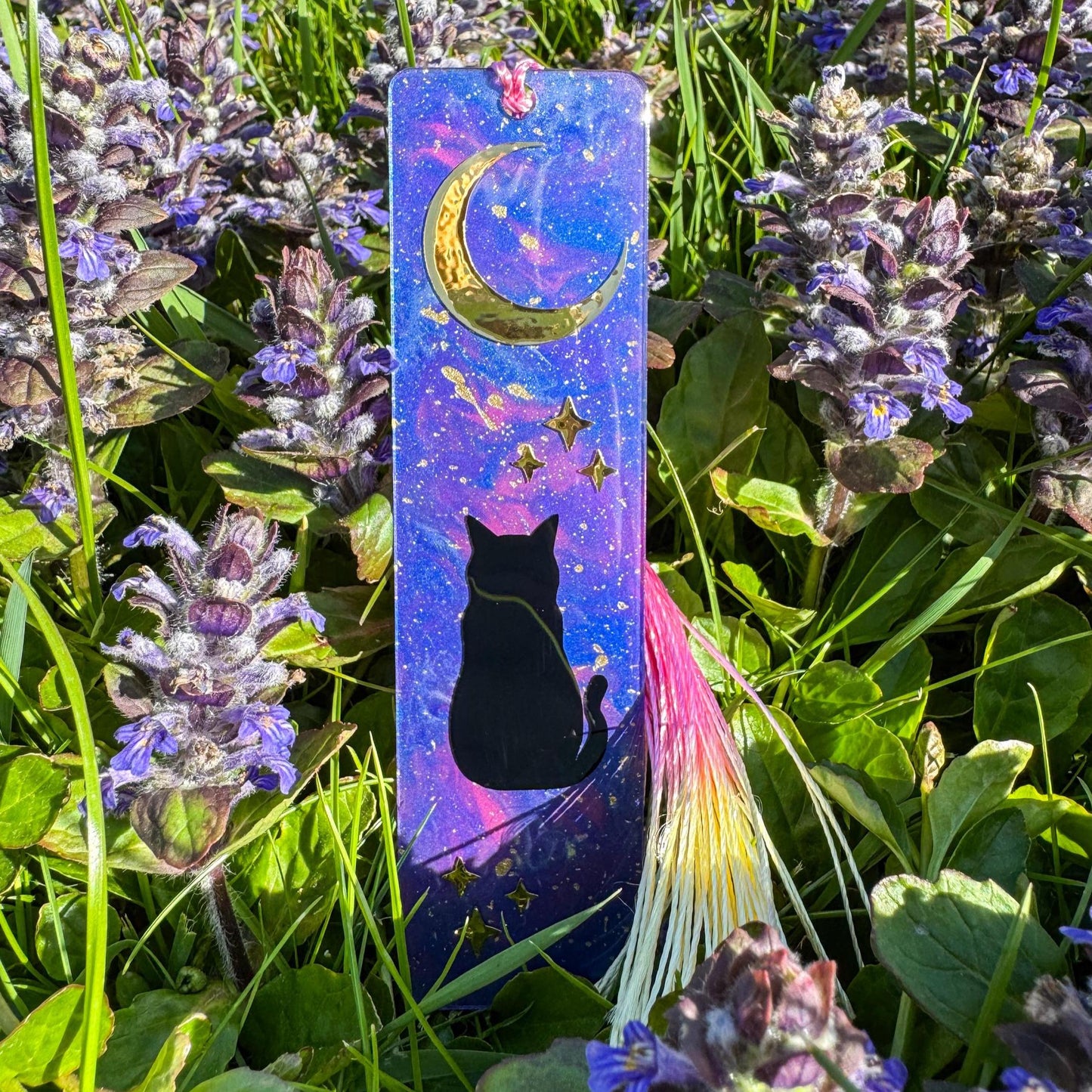 Mystisches Lesezeichen - Handgemachtes Lesezeichen mit magischen Symbolen 🌙