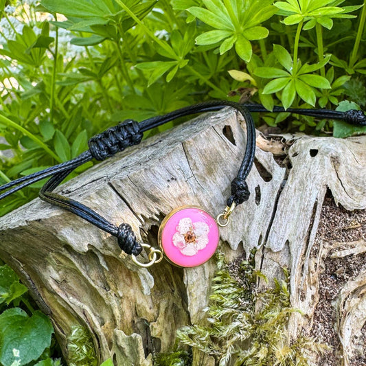 Spierstrauch-Armband - Handgemachtes Armband mit echter Blüte 🌺