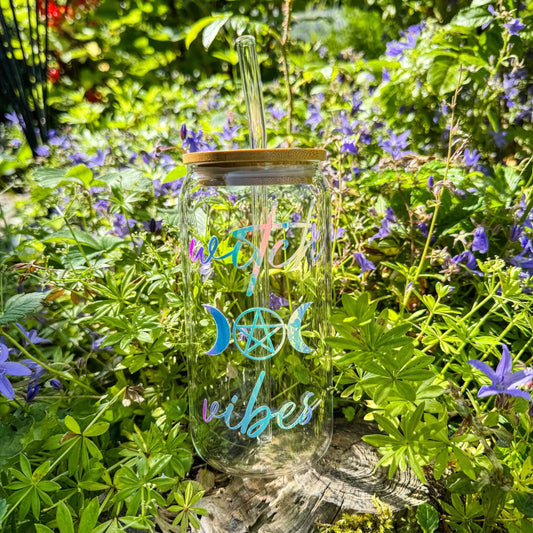 Witch Vibes Trinkglas - Perfekt für Hexen, Spiritualität und magische Erfrischung 🌙