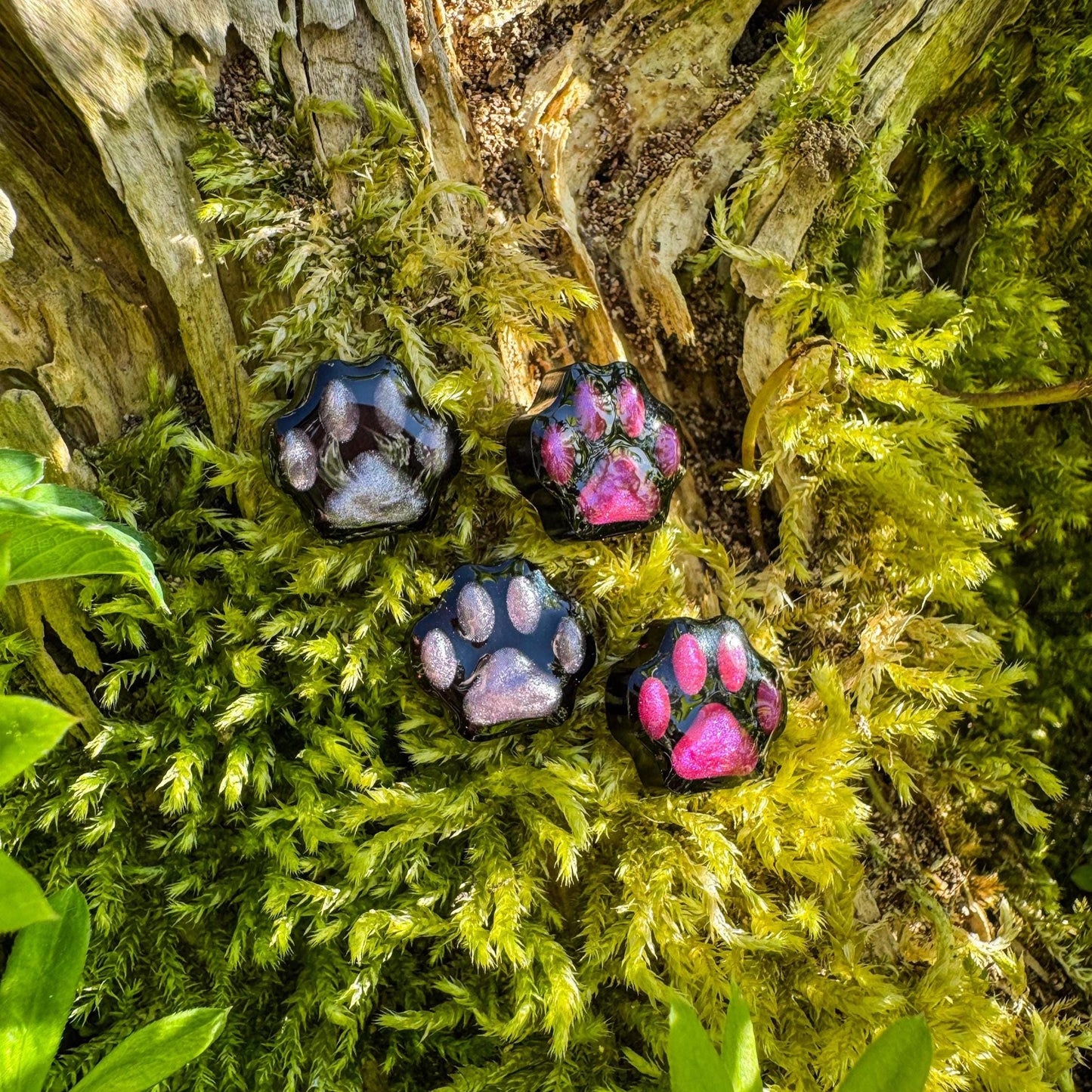 Niedliche Pfoten-Ohrstecker - liebevolles Schmuckstück für Katzenliebhaber 🐾