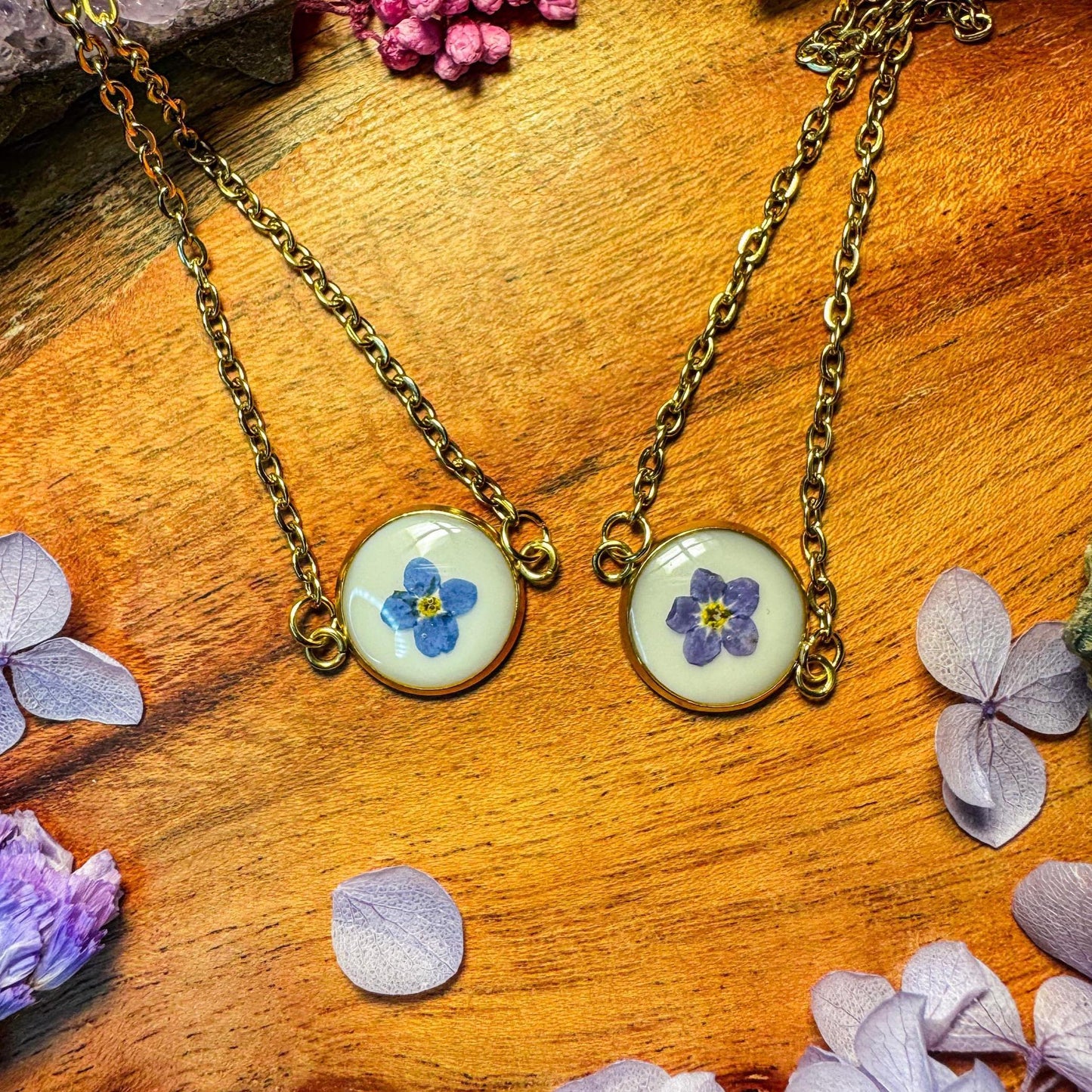 Vergissmeinnicht-Armband - Zartes Schmuckstück mit echter Blüte 🌺