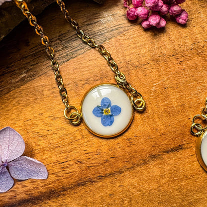 Vergissmeinnicht-Armband - Zartes Schmuckstück mit echter Blüte 🌺