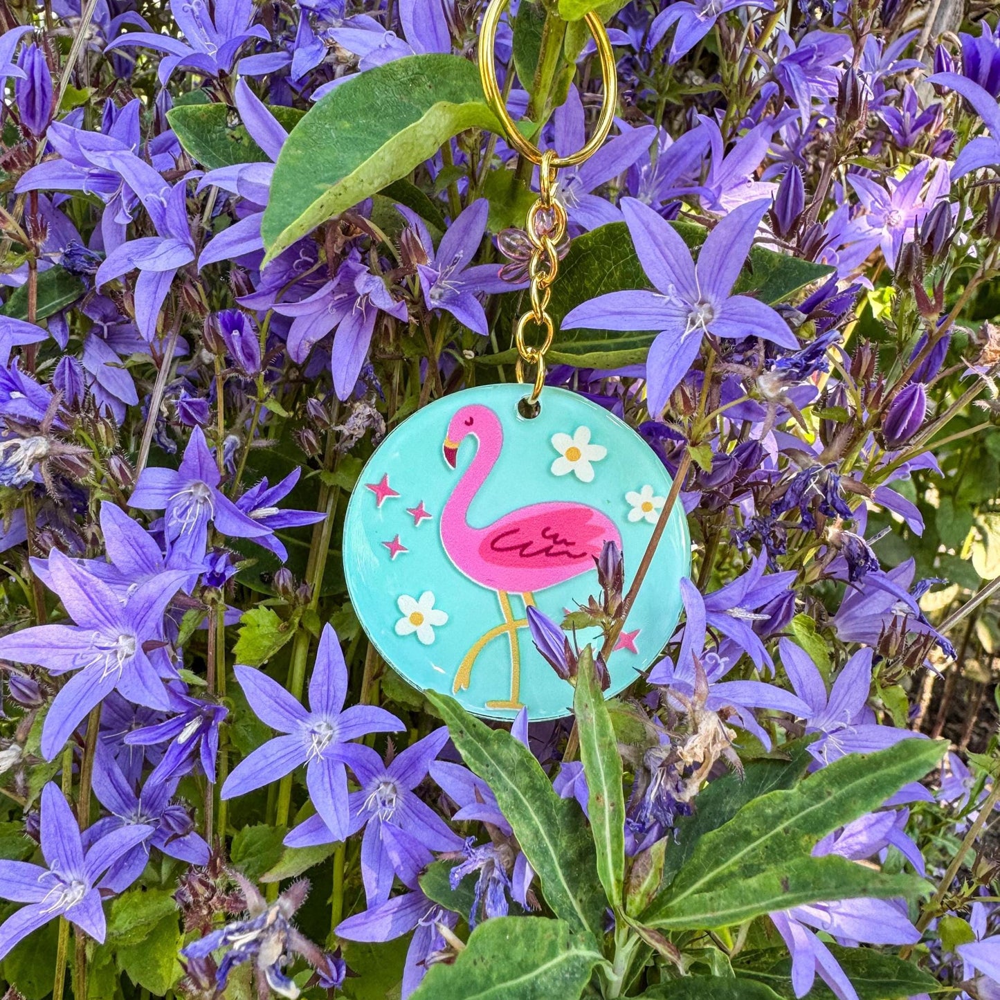 Schlüsselanhänger Flamingo Paradise - Sommerlich, fröhlich und handgemacht 🦩