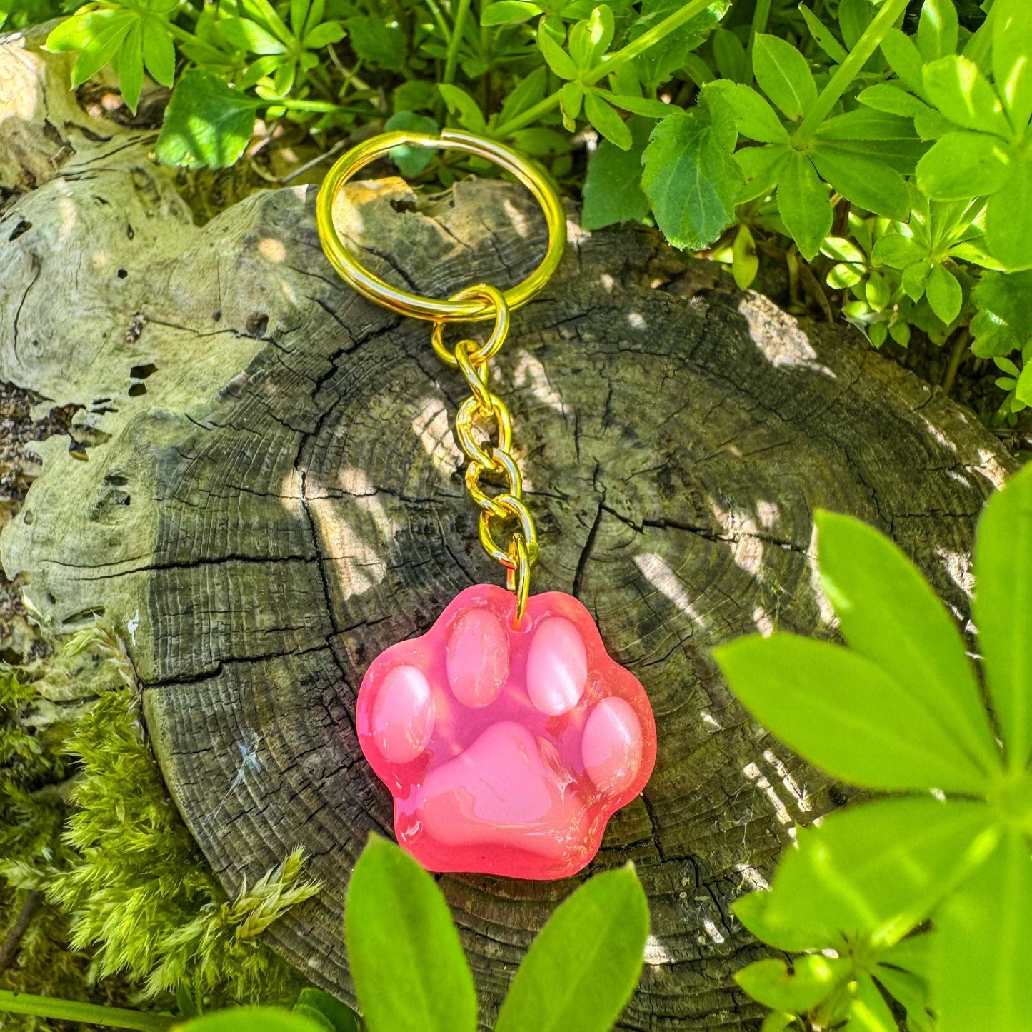 Pfoten-Schlüsselanhänger - Handgemachte Katzenpfoten aus UV-Resin 🐱