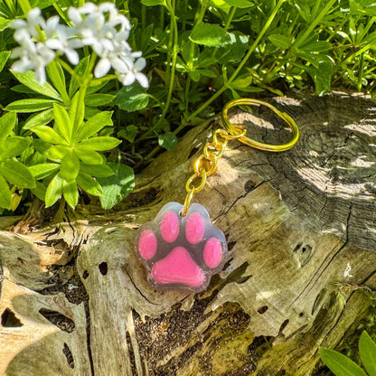 Pfoten-Schlüsselanhänger - Handgemachte Katzenpfoten aus UV-Resin 🐱