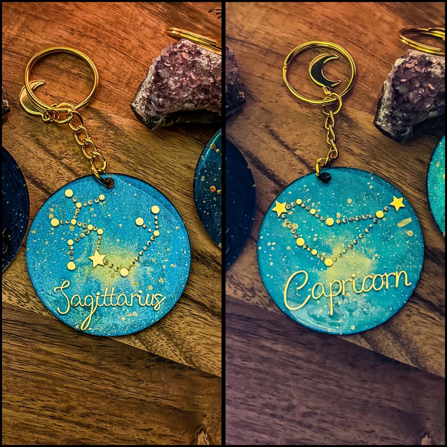 Sternzeichen-Schlüsselanhänger - Handgemachte Unikate mit Sternbildern 🌙