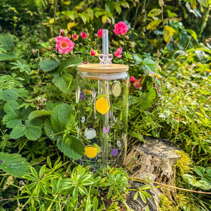 Trinkglas mit Lavendel und Zitrone - für die fruchtige Erfrischung 🍋💜