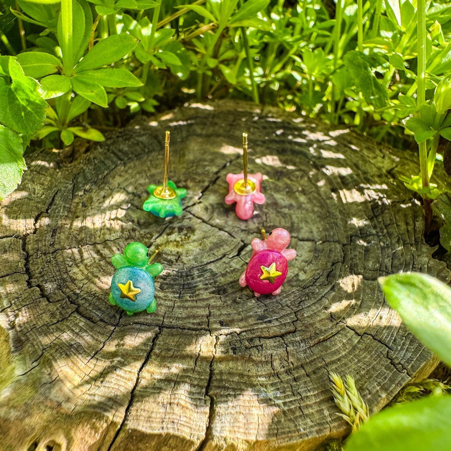 Niedliche Schildkröten-Ohrstecker - zauberhaftes Schmuckstück für Tierfreunde 🐢