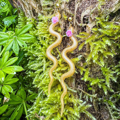 Niedliche Schlangen-Ohrstecker - Außergewöhnliches Schmuckstück mit einem Hauch Magie🌹