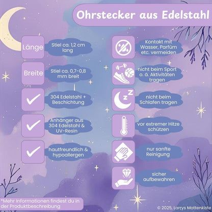 Zarte Tropfen-Ohrstecker - Handgefertigtes Schmuckstück mit einem Hauch Eleganz ✨