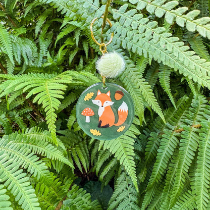 Schlüsselanhänger Waldfuchs - Herbstlich, süß und verspielt 🦊🍄