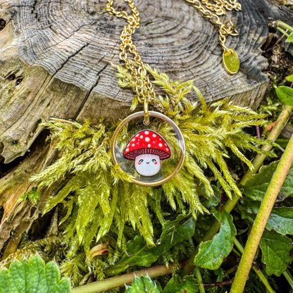 Fliegenpilz-Anhänger - Handgemachtes Schmuckstück mit niedlichen Pilzen 🍄