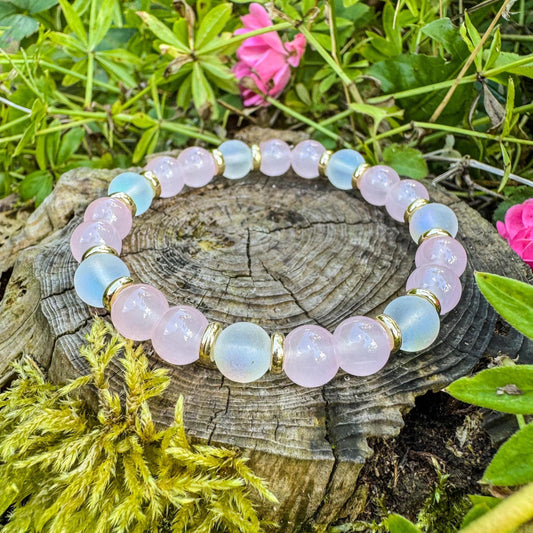 Perlenarmband mit schimmernden Harzperlen - Handgemachtes Unikat ✨