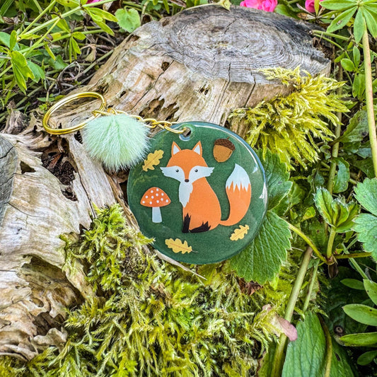 Schlüsselanhänger Waldfuchs - Herbstlich, süß und verspielt 🦊🍄